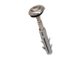 Product image of Hexalobular (6 Lob) socket oval countersunk head building screws with slot, assembled with finishing washer and sealing ring with pre-mounted nylon plug