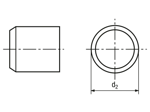 Technical drawing with dimensions of Toproc® - Repair taps