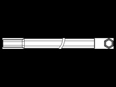 Technical drawing with dimensions of Toproc® - Screwdriver Bits for socket head cap screws