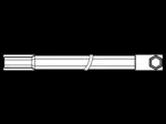 Technical drawing with dimensions of Toproc® - Screwdriver Bits for socket head cap screws