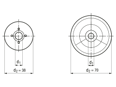 Technical drawing with dimensions of Mungo® MDB-M - Metal discs