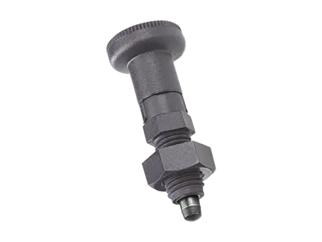 Product image of ELESA® PMT.101-A/AK - Indexing plungers with hex collar and locking pin steel hardened black-oxyde