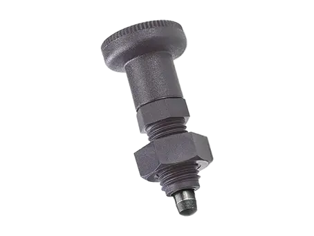产品图片：ELESA® PMT.100-A/AK - 带六角衬套不待锁紧的分度销 黑色氧化硬化钢销