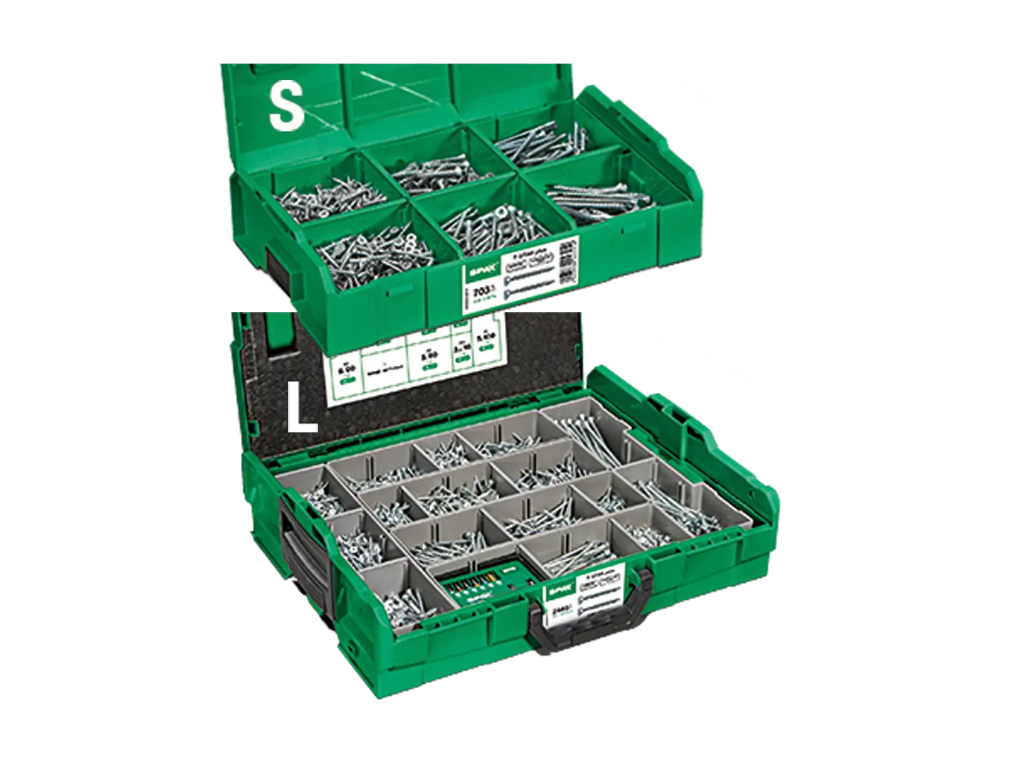 BN 21602 | Assembly box of hexalobular (6 Lobe) socket flat countersunk head chipboard screws T-STAR plus, fully / partially threaded with 4CUT point