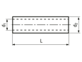 Technical drawing with dimensions of Klauke® RH - Reduction sleeves for non-tension connectors
