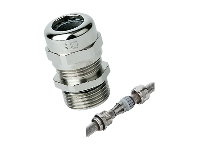 Product image of JACOB® PERFECT - EMC-cable glands with metric thread and contact spring made in stainless steel long