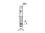 Technical drawing with dimensions of JACOB® - Hexagonal locknuts with metric thread
