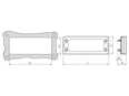 Technical drawing with dimensions of JACOB® KADP - Cable Entry Plate for cabling of machines and equipment