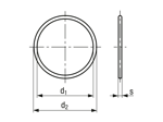 带尺寸的技术图：JACOB® - O型圈 用于公制螺纹