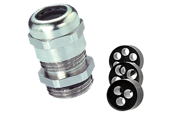 BN 22245 | Cable glands with Pg thread and sealing insert for installation of several cables