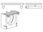 Technical drawing with dimensions of REIKU® PADSG - Top for system support