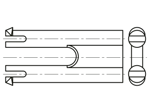 Technical drawing with dimensions of REIKU® PAVSG - Connecting pieces for system support
