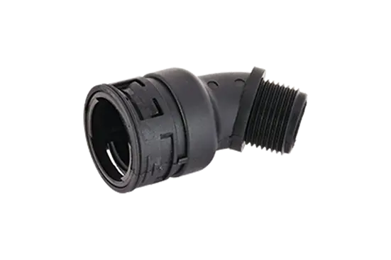 BN 22717 | Arched elbows 45° with integrated seal and male thread