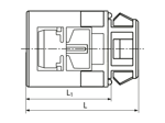 带尺寸的技术图：REIKU® PAGOG - 波纹管插入式连接器