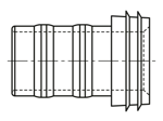 带尺寸的技术图：REIKU® PEDST - 密封塞