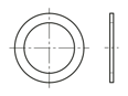 带尺寸的技术图：REIKU® NI FSB - 垫圈 用于波纹管一侧的密封
