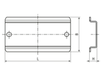 Technical drawing with dimensions of SPELSBERG® NS - Mounting rails