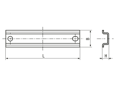 Technical drawing with dimensions of SPELSBERG® TS - Mounting rails