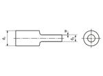 Technical drawing with dimensions of BST31 - Heat shrinks 3:1 thin wall Reel