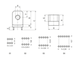 带尺寸的技术图：MTCONNECTIVITY Power Edge - Power Edge 直角型带螺纹，重载 Press-Fit 技术，引脚双排排列