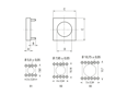 Technical drawing with dimensions of MTCONNECTIVITY Power 2 Ground - Power 2 Ground two-piece, Pins arranged in two rows