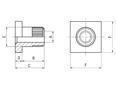 带尺寸的技术图：MTCONNECTIVITY Power 2 Socket - Power 2 Socket 两件式，通孔