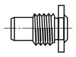 Technical drawing with dimensions of POP® - Nosepieces for blind rivet tools