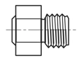Technical drawing with dimensions of AVDEL® - Nosepieces for blind rivet tool AVDEL® 73200-2000