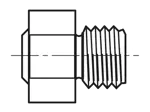 Technical drawing with dimensions of AVDEL® - Nosepieces for blind rivet tool AVDEL® 73200-2000