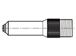 Technical drawing with dimensions of POP® - Nose assembly for blind rivet tools POP® ProSet® XT