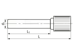 带尺寸的技术图：POP® - 加长前端孔塞组合 用于压铆工具 POP® ProSet® XT