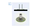 Assembly illustration for bigHead® F2/B20 - Fastener with threaded collar round head Ø 20 mm blind