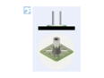 Assembly illustration for bigHead® SF2/B32 - Fastener with threaded collar square head 32 x 32 mm blind