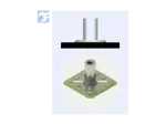 Assembly illustration for bigHead® SF2/B32 - Fastener with threaded collar square head 32 x 32 mm blind
