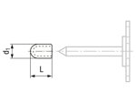 Technical drawing with dimensions of bigHead® 3 mm - Cover caps for nails