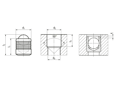 带尺寸的技术图：KOENIG EXPANDER® MB 600 - 密封堵头 英寸规格