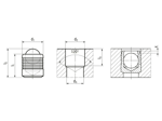 Technical drawing with dimensions of KOENIG EXPANDER® MB 850 - Sealing plugs