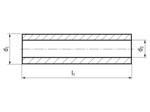 Technical drawing with dimensions of KOENIG EXPANDER® SK - Spacer for sealing plugs serie SK 552 with mandrel 30 mm longer than standard