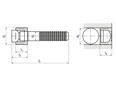 带尺寸的技术图：KOENIG EXPANDER® LK 600 - 密封堵头