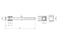 带尺寸的技术图：KOENIG EXPANDER® HK - 密封堵头
