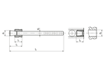 带尺寸的技术图：KOENIG EXPANDER® HK - 密封堵头