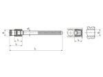 Technical drawing with dimensions of KOENIG EXPANDER® SK 550 - Sealing plugs
