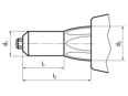 带尺寸的技术图：KOENIG EXPANDER® KW-008 - 杠杆式铆钉剪 包含配件 直径, 用于HK, SK/SKC, LK