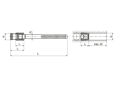 带尺寸的技术图：KOENIG EXPANDER® SK 552 - 密封堵头 带有30 mm加长芯杆