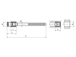 Technical drawing with dimensions of KOENIG EXPANDER® SKC 550 - Sealing plugs