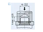 Assembly illustration for PEM® FE/FEO - Miniatur self-clinching nuts for metallic materials