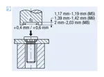 Assembly illustration for PEM® HFE - Self-clinching threaded studs for metallic materials