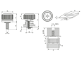 Technical drawing with dimensions of PEM® PF61 - Self-clinching captive panel screws with phillips recess form H, for metallic materials