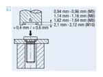 Assembly illustration for PEM® HFH - Self-clinching threaded studs for metallic materials