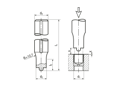 Technical drawing with dimensions of KOENIG RESTRICTOR® HT-REM - Setting tool, mechanical for restrictors, serie RE